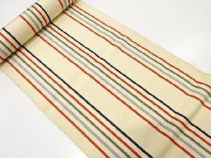 アンティーク　縞模様織り出し　八寸帯地反物